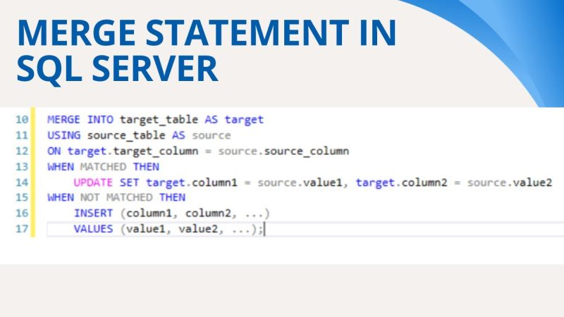 Chennai OMR Directory | Merging DataTables into SQL Server Table with Insert and Update Operations in C#